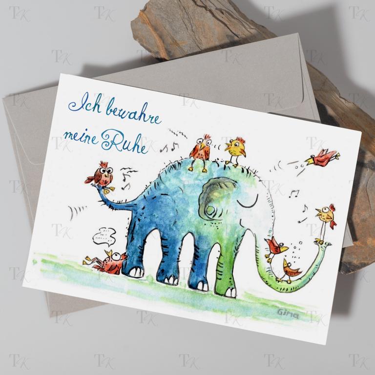 Ich Affirmation 13: Ich bewahre meine Ruhe, Aquarellmalerei, A5 Ich Affirmation 13: Ich bewahre meine Ruhe, Aquarellmalerei, A5