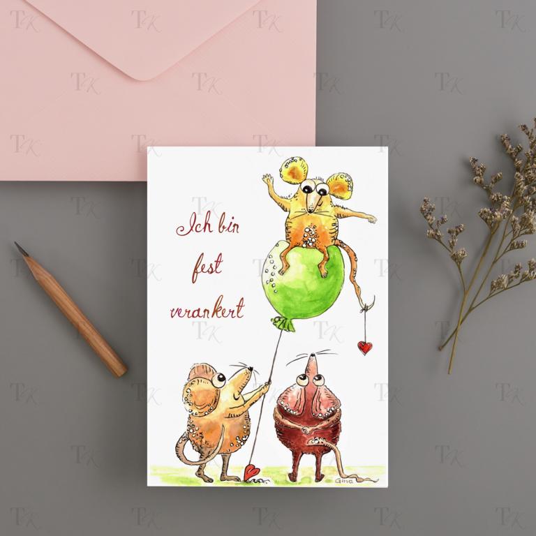 Ich Affirmation 15: Ich bin fest verankert, Aquarellmalerei, A5 Ich Affirmation 15: Ich bin fest verankert, Aquarellmalerei, A5