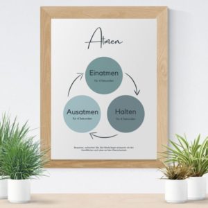 Atemübung Poster Therapie