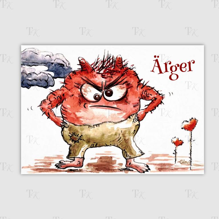 Monster der Gefühle - Therapiekram - Therapiekarten - Aquarellmalerei - Digitaldruck Monster der Gefühle - Therapiekram - Therapiekarten - Aquarellmalerei - Digitaldruck