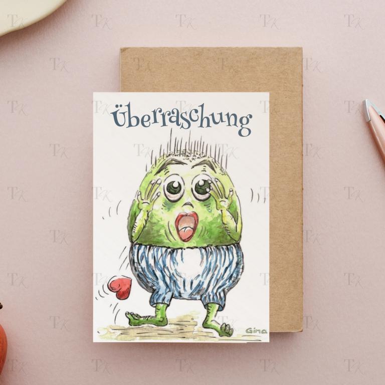 Monster der Gefühle - Therapiekram - Therapiekarten - Aquarellmalerei - Ueberraschung (1) Monster der Gefühle - Therapiekram - Therapiekarten - Aquarellmalerei - Digitaldruck