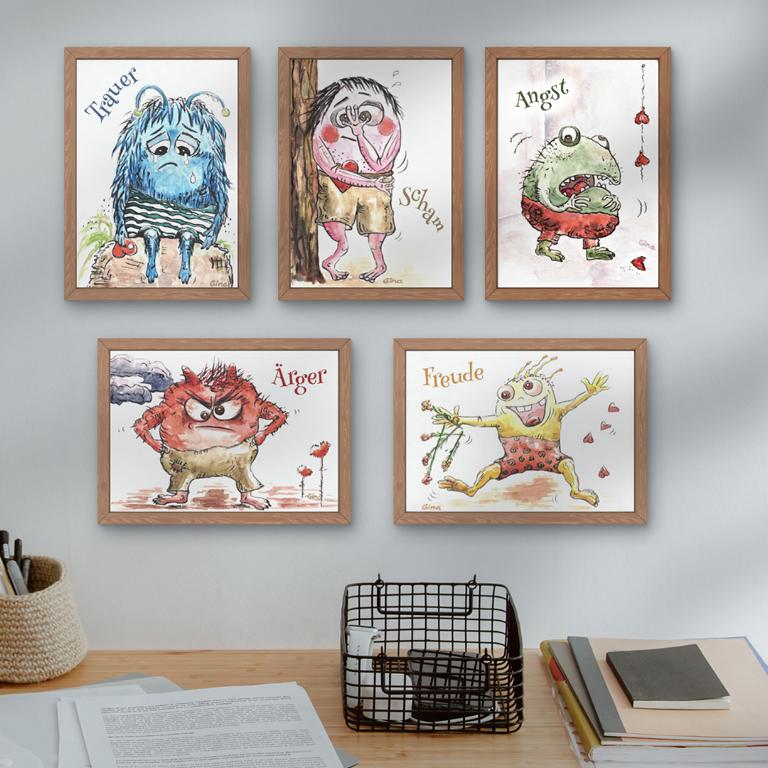 Monster der Gefühle - Therapiekram - Therapiekarten - Aquarellmalerei - Digitaldruck Monster der Gefühle - Therapiekram - Therapiekarten - Aquarellmalerei - Digitaldruck