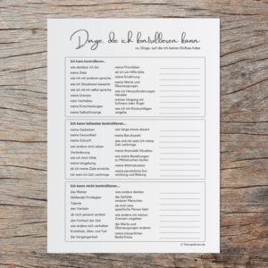 Therapiekram Arbeitsblatt