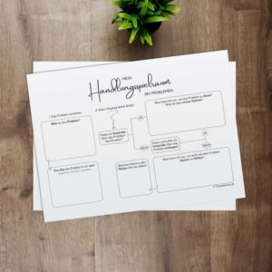 Therapiekram Arbeitsblatt "mein Handlungsspielraum bei Problemen". Therapietool für Problemlösung, internale vs. externale Kontrolle.