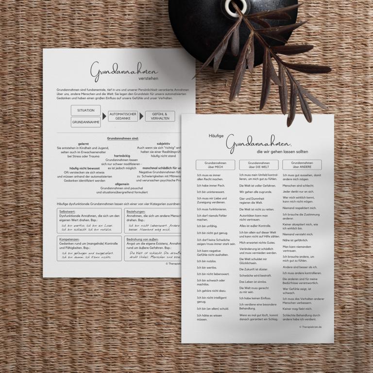Therapiekram-Arbeitsblatt-Set-Grundannahmen-Psychotherapie-Therapietools-Verhaltenstherapie-Coaching (2) Therapiekram Arbeitsblätter Set