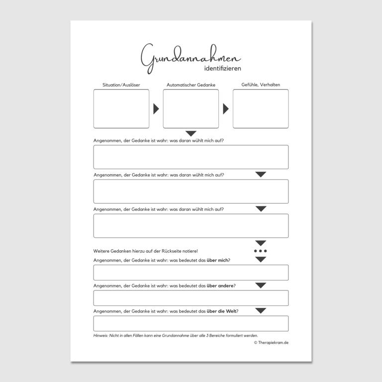 Therapiekram-Arbeitsblatt-Set-Grundannahmen-Psychotherapie-Therapietools-Verhaltenstherapie-Coaching (6) Therapiekram Arbeitsblätter Set