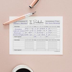 Therapiekram Arbeitsblatt: Verstärkerplan, Belohnungsplan. Therapietool zur Verhaltensaktivierung, Tagesstruktur, Selbstfürsorge. Verhaltenstherapie!