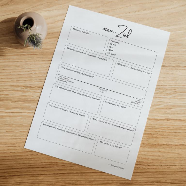 Therapiekram Arbeitsblatt Vorlage Ziele Zielklärung Therapieziel Therapiekram Arbeitsblatt Vorlage Ziele Zielklärung Therapieziel