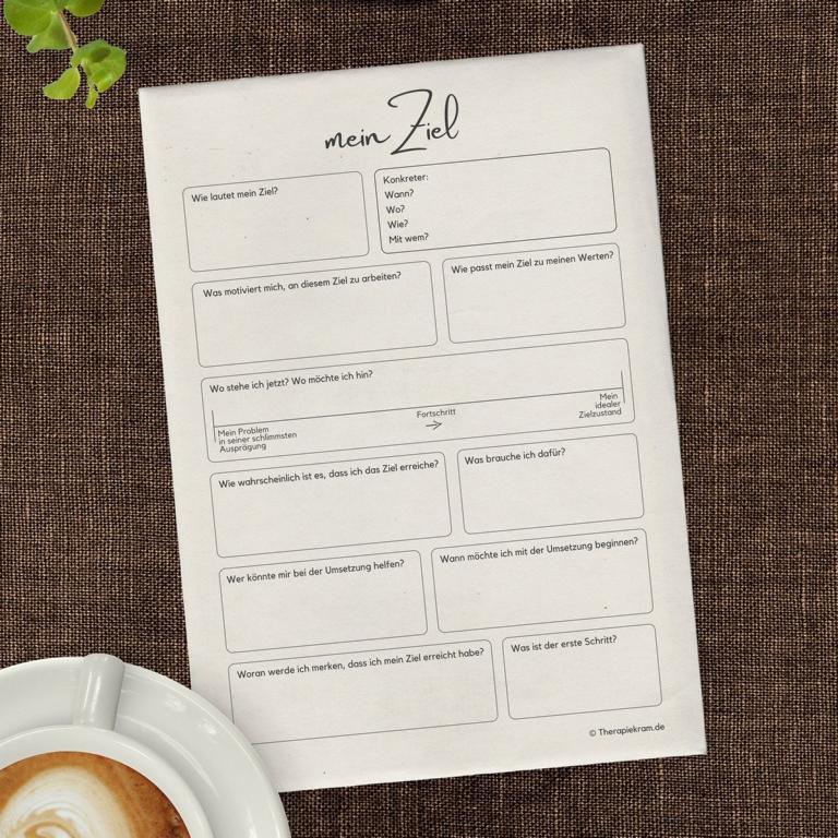 Therapiekram Arbeitsblatt Vorlage Ziele Zielklärung Therapieziel Therapiekram Arbeitsblatt Vorlage Ziele Zielklärung Therapieziel
