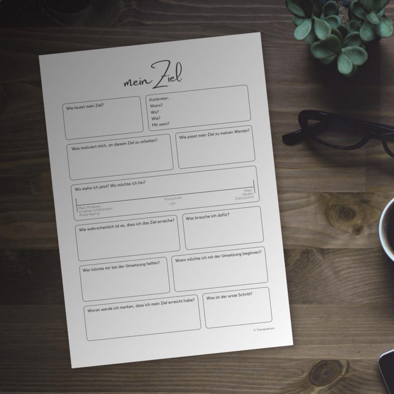 Therapiekram Arbeitsblatt Vorlage Zielklärung Therapieziel Therapiekram Arbeitsblatt Vorlage Zielklärung Therapieziel