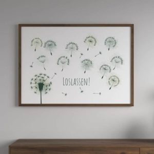 Therapiekram Psychotherapie Poster Pusteblume Loslassen