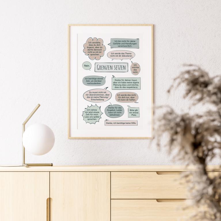Therapiekram Poster zum Thema Abgrenzung. 13 Statements zum Grenzen setzen. Psychotherapie, Therapieposter, Therapietools. Therapiekram Poster zum Thema Abgrenzung. 13 Statements zum Grenzen setzen. Psychotherapie, Therapieposter, Therapietools.