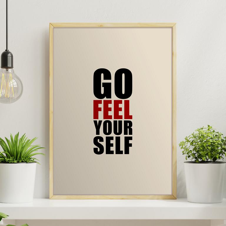 Go feel yourself Poster, Digitale Vorlage zum Ausdrucken, Therapiekram Therapietools Go feel yourself Poster, Digitale Vorlage zum Ausdrucken, Therapiekram Therapietools