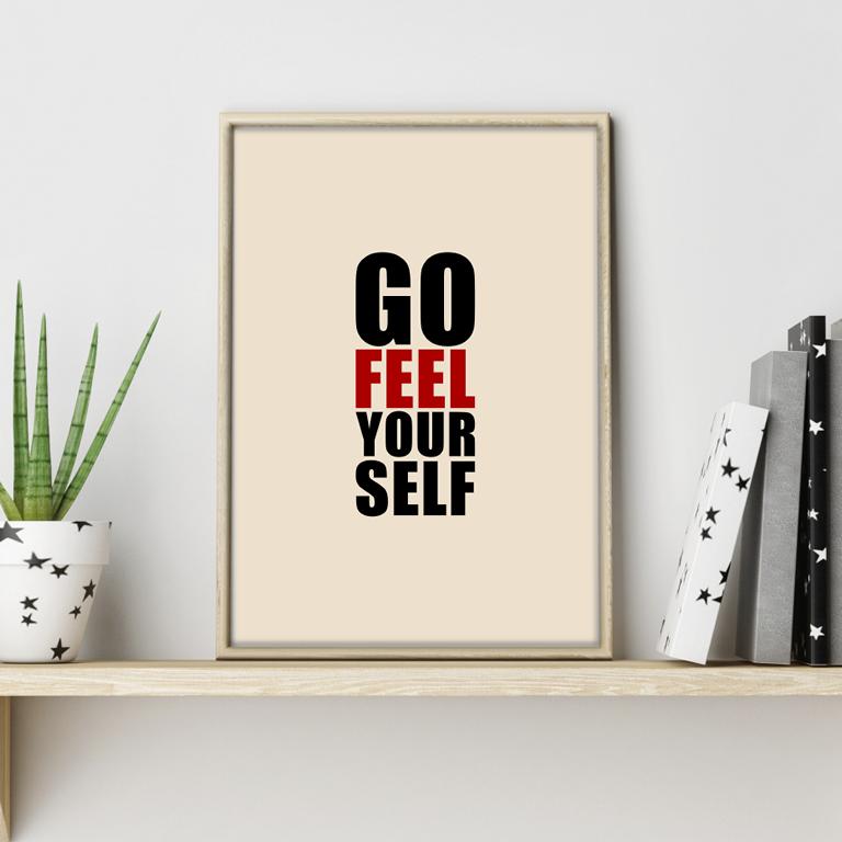 Therapiekram-Poster-Go-feel-yourself-Therapie-Achtsamkeit (4) Go feel yourself Poster, Digitale Vorlage zum Ausdrucken, Therapiekram Therapietools