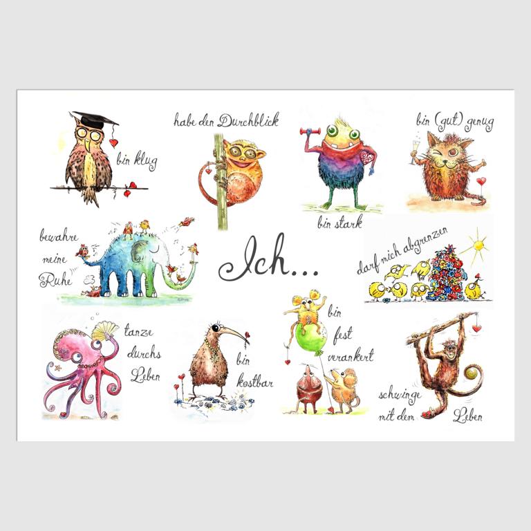 Therapiekram Poster Ich-Affirmationen: 10 positive Statements über Therapiekram Poster Ich-Affirmationen: 10 positive Statements über