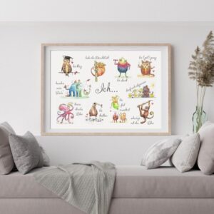 Therapiekram Poster Ich-Affirmationen: 10 positive Statements über