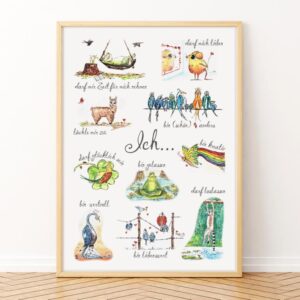 Therapiekram Poster Ich-Affirmationen: 10 positive Statements über