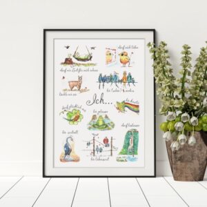 Therapiekram Poster Ich-Affirmationen: 10 positive Statements über 