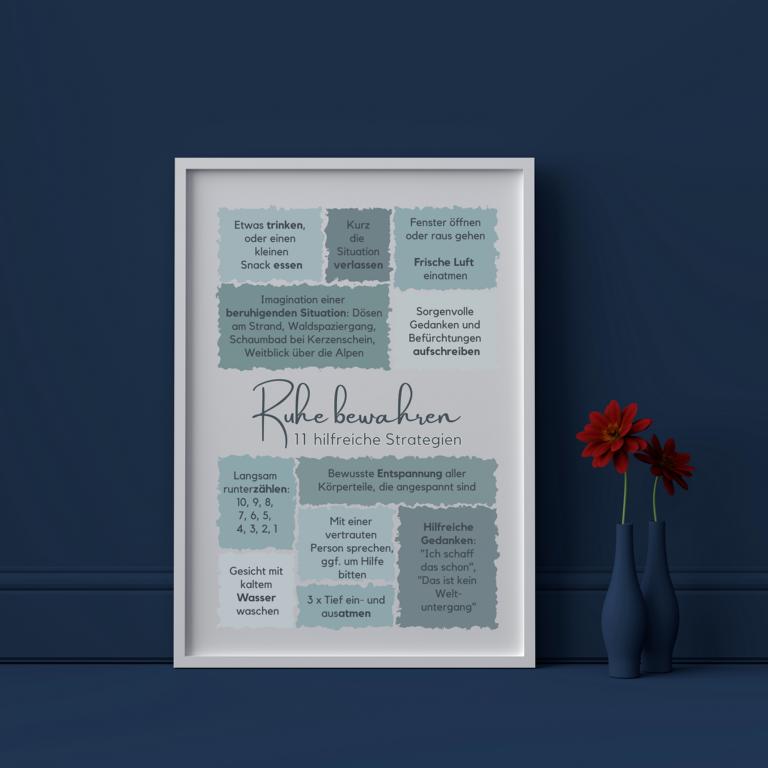 Therapiekram Strategien Poster Ruhe bewahren Skills Therapiekram Strategien Poster Ruhe bewahren Skills