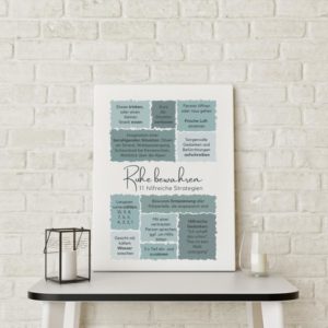 Therapiekram Strategien Poster Ruhe bewahren Skills