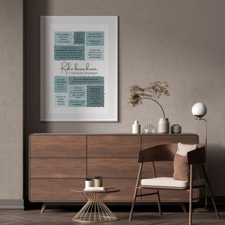 Therapiekram Strategien Poster Ruhe bewahren Skills Therapiekram Strategien Poster Ruhe bewahren Skills