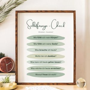 Therapiekramposter Selbstfürsorge-Check- Therapietools, Achtsamkeit, Selbstmitgefühl