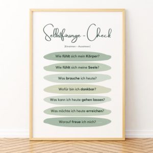 Therapiekramposter Selbstfürsorge-Check- Therapietools, Achtsamkeit, Selbstmitgefühl