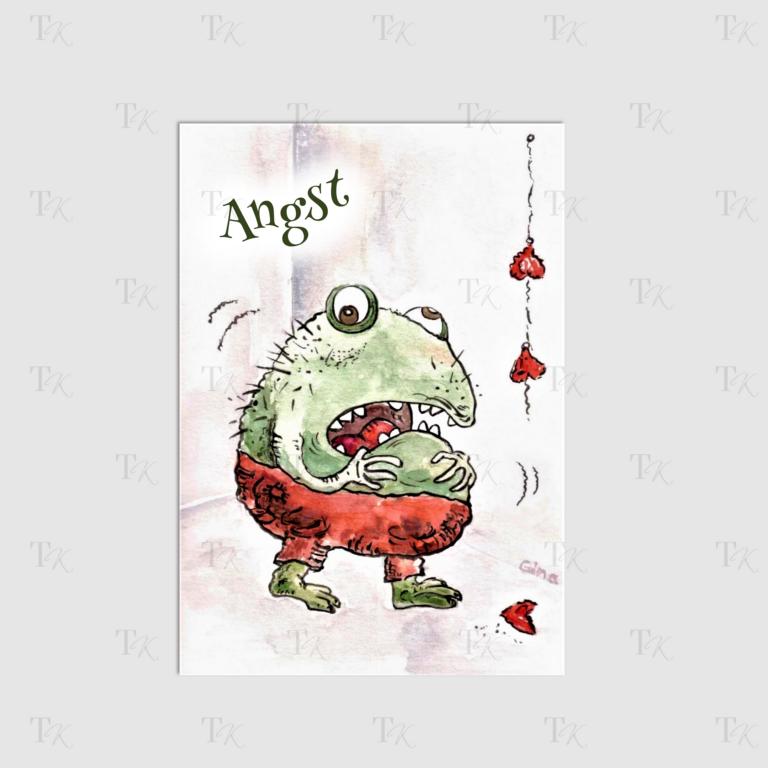 Therapiekram Aquarellmalerei by Gina: Psychische Störungen als kleine, ulkige Monster. Depression, Zwang, Angst und Sucht, Kunstdruck Therapiekram Aquarellmalerei by Gina: Psychische Störungen als kleine, ulkige Monster. Depression, Zwang, Angst und Sucht, Kunstdruck