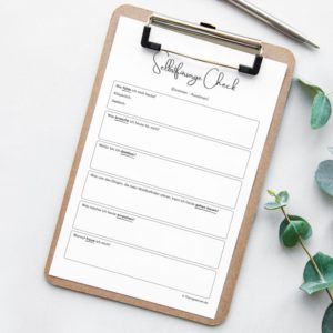 Therapiekram Arbeitsblatt Vorlage Selbstfürsorge Check