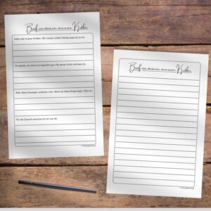 Therapiekram Therapietool: Brief an den inneren Kritiker. Arbeitsblatt für Schematherapie, Anteilearbeit, innerer Kritiker, Psychotherapie.