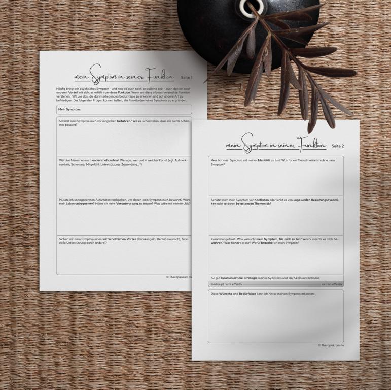 Therapiekram Therapietools: Funktion des Symptoms, sekundärer Krankheitsgewinn, Motivklärung, Bedürfnisse hinter einem Symptom. Therapiekram Therapietools: Funktion des Symptoms, sekundärer Krankheitsgewinn, Motivklärung, Bedürfnisse hinter einem Symptom.